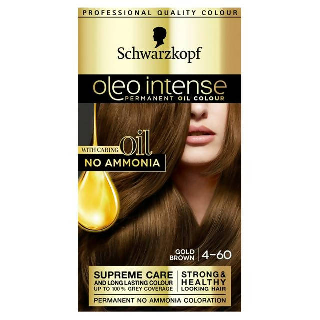 Schwarzkopf Oleo Intense 4-60 No Ammonia Permanent Hair Dye Gold Brown