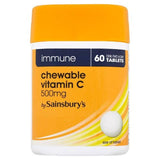 Sainsbury's Immune Chewable Vitamin C 500mg Tablets 1-2 a Day x60 PERSONAL CARE Sainsburys   