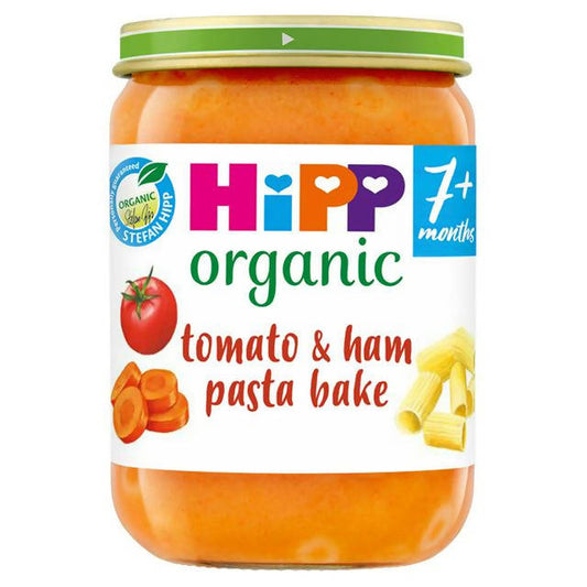 HiPP Organic Pasta Tomato & Ham Pasta Bake Jar 190g 7 Month+ GOODS Sainsburys   