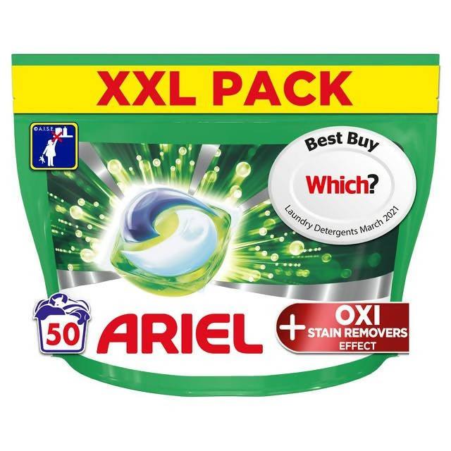 Ariel All-in-1 Pods & Oxi Stain Removers Effect Washing Capsules 50 Washes