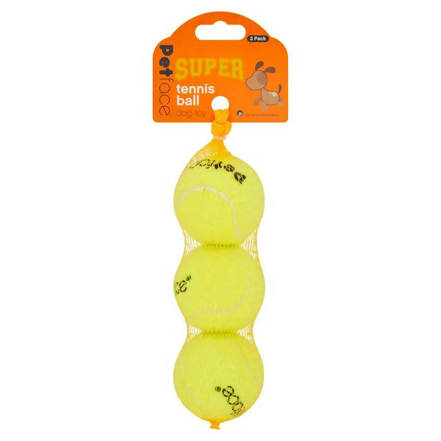 Petface Super Tennis Balls Dog Toys x3 6cm - McGrocer