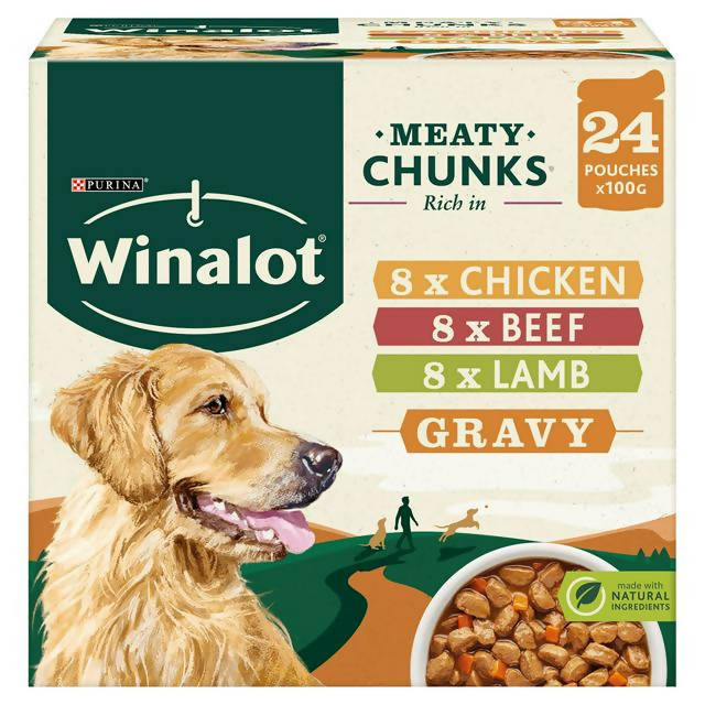 Winalot Dog Food Pouches Mixed in Gravy 24x100g