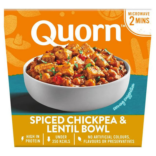 Quorn Vegetarian Spiced Chickpea & Lentil Bowl 300g Instant snack & meals Sainsburys   