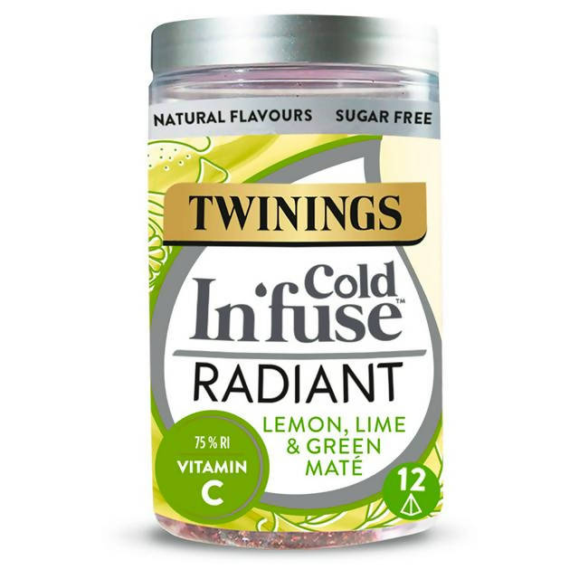 Twinings Cold In'fuse Radiant with Lemon, Lime & Vitamin C, 12 Infusers