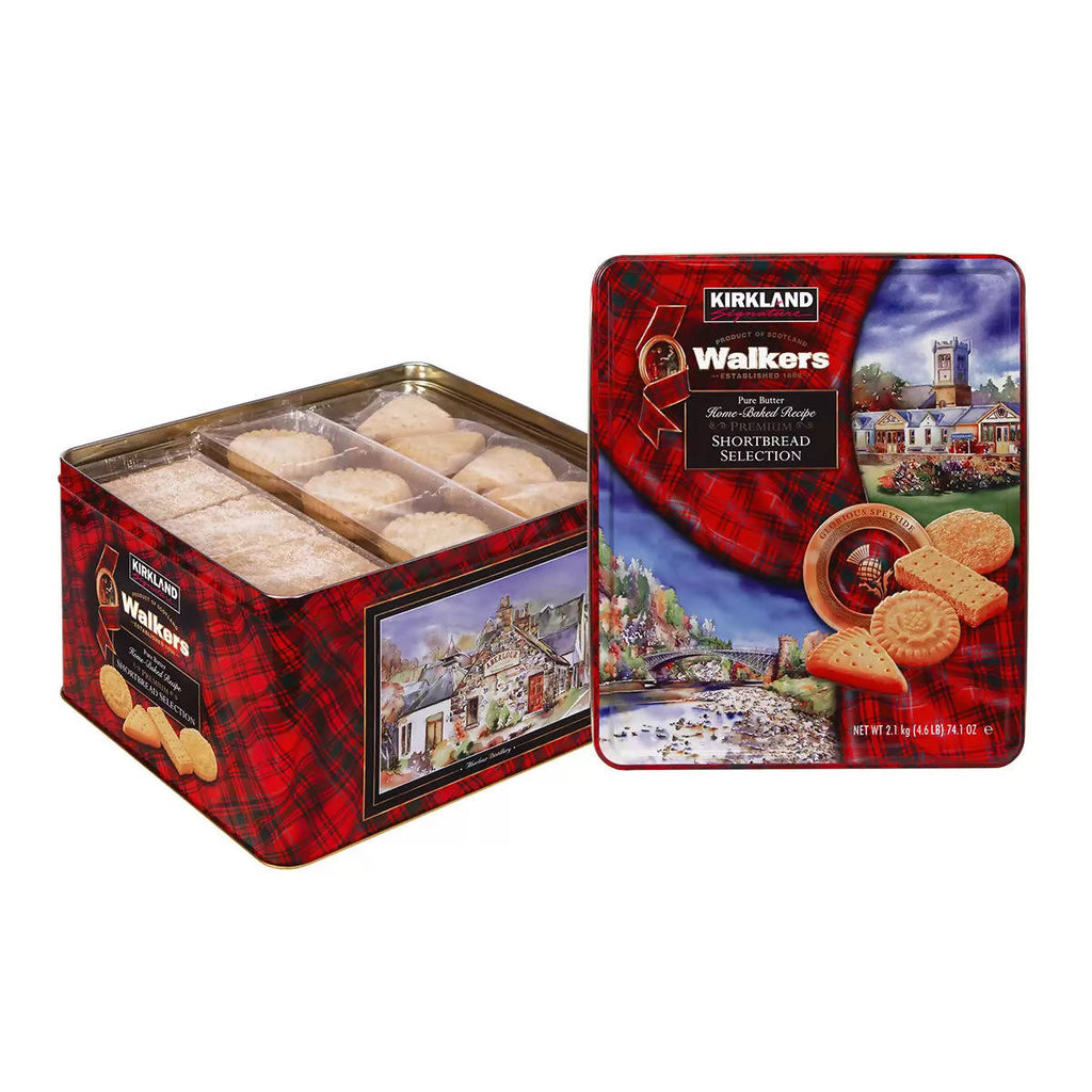 Kirkland Signature Walkers Premium Shortbread Selection, 2.1kg Tin