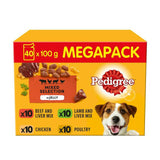 Pedigree Adult Wet Dog Food Pouches Mixed in Jelly Mega Pack 40 x 100g - McGrocer