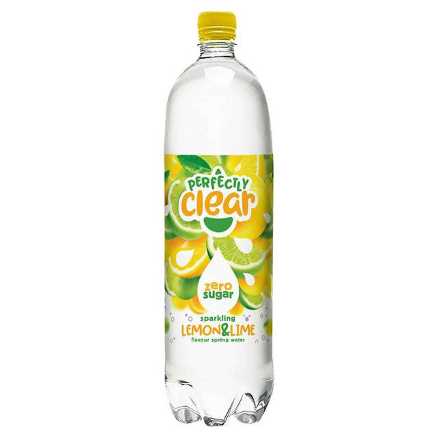 Perfectly Clear Sparkling Lemon & Lime Flavour Spring Water 1.5L Flavoured & vitamin water Sainsburys   