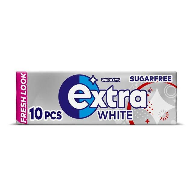 Extra White Chewing Gum Sugar Free 10 Pieces 14g - McGrocer