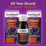 Sambucol Immuno Forte Black Elderberry Liquid, 2 x 120ml (3+ Years) Vitamins Costco UK   