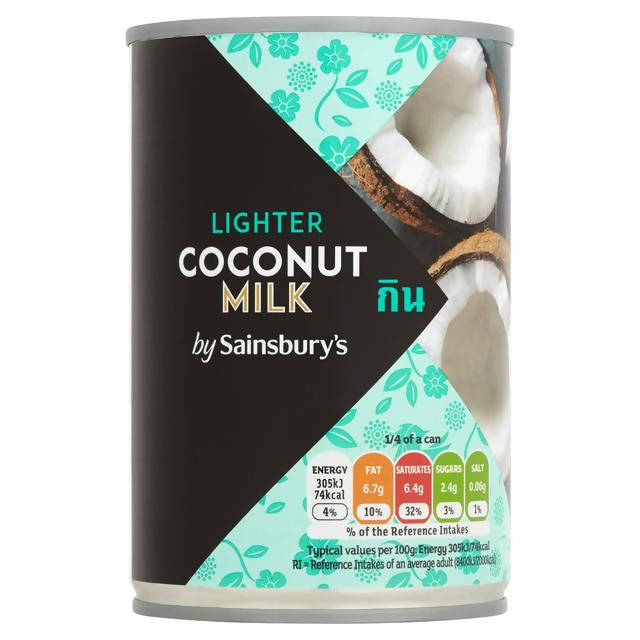 Sainsbury's Coconut Milk Light 400g Indian Sainsburys   