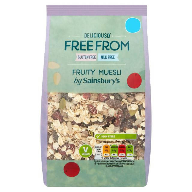 Sainsbury's Deliciously Free From Fruity Muesli 450g - McGrocer