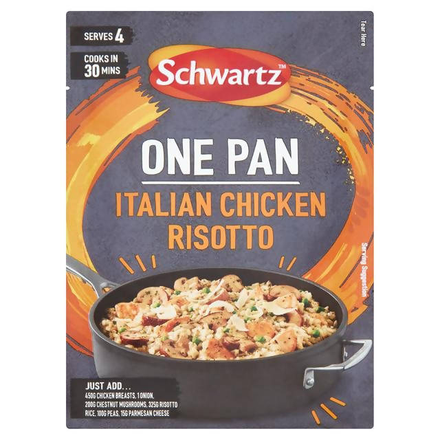 Schwartz One Pan Italian Chicken Risotto Recipe Mix 28g Cooking sauces & meal kits Sainsburys   