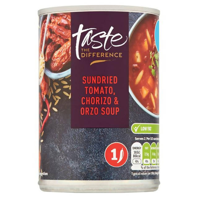 Sainsbury's Sundried Tomato, Chorizo & Orzo Soup 400g Soups Sainsburys   