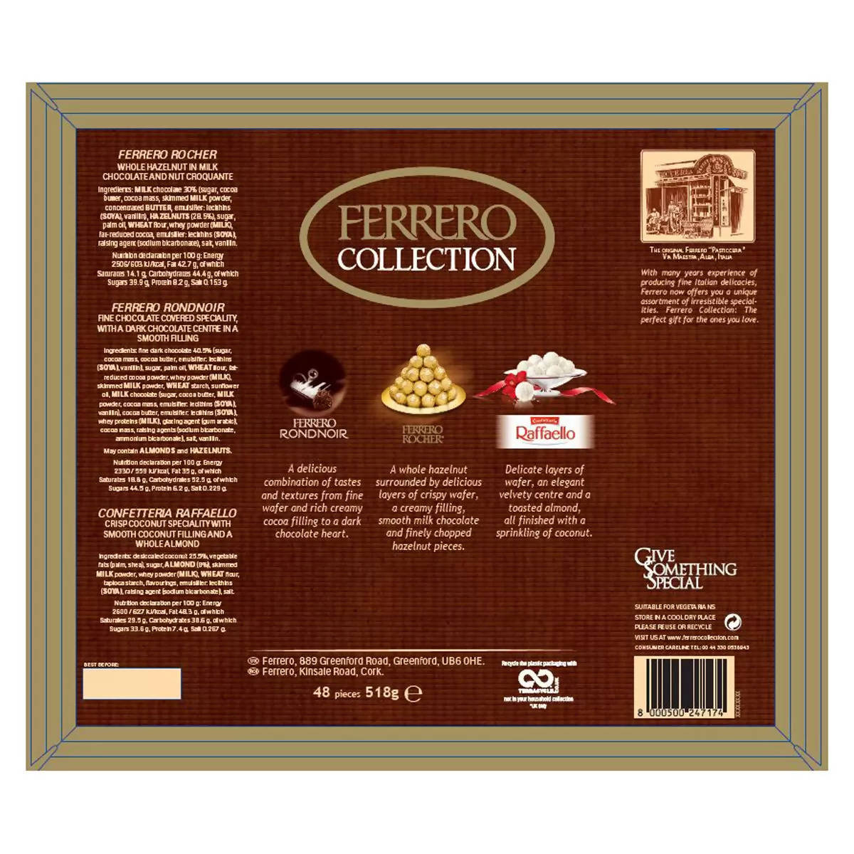 Ferrero Rocher 48 Piece Collection Chocolate Box, 518g GOODS Costco UK   