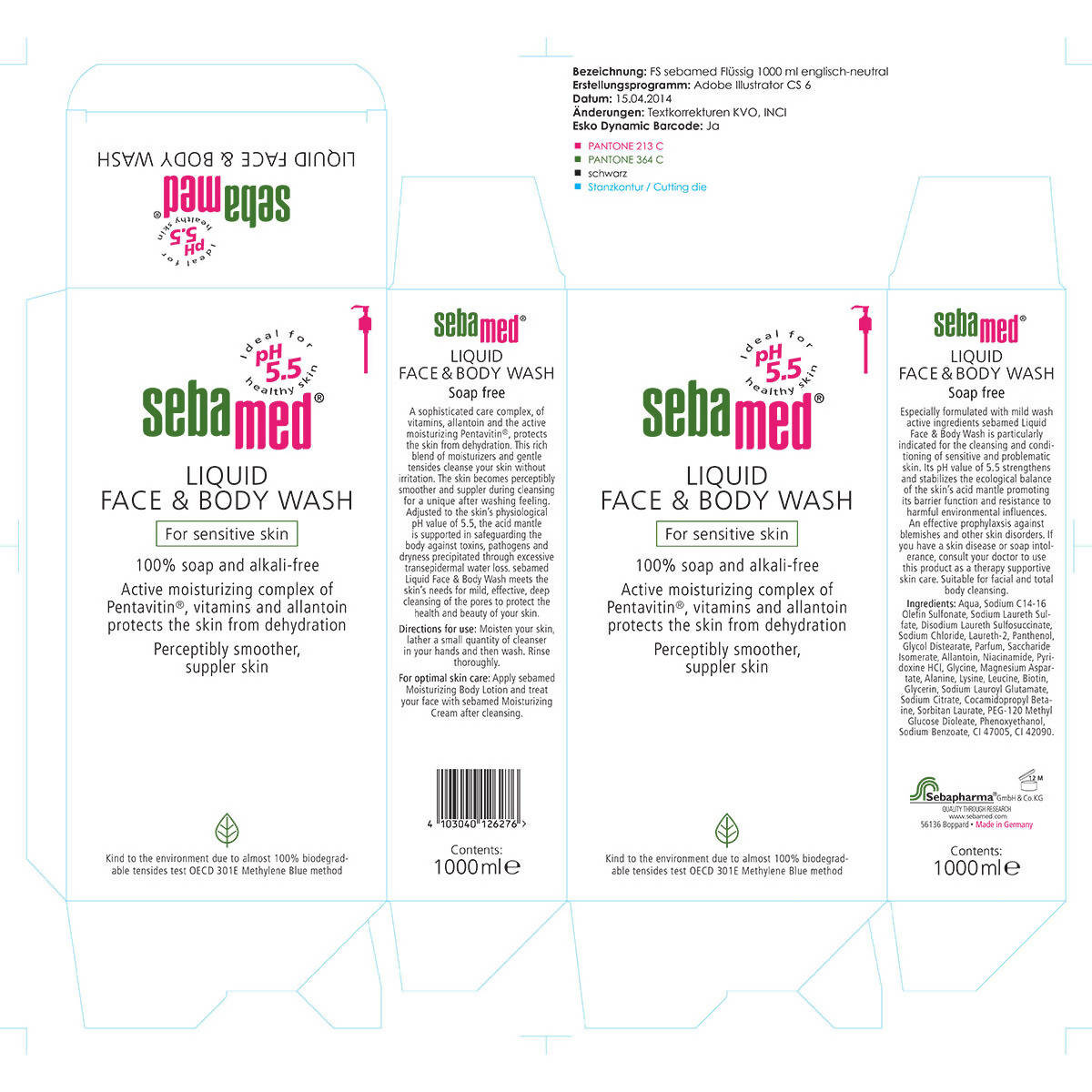 Sebamed Face & Body Wash, 1L Bath & Shower Costco UK   