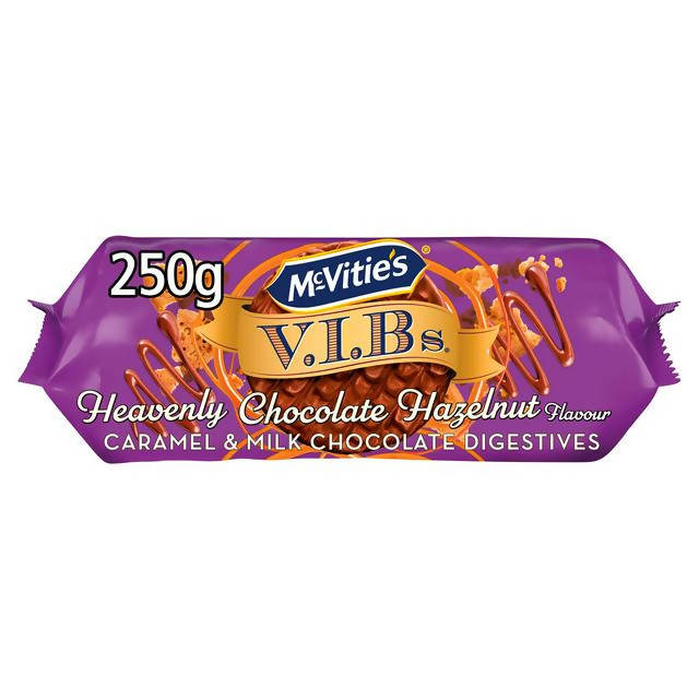 McVitie's V.I.Bs Heavenly Chocolate Hazelnut Flavour Biscuits 250g