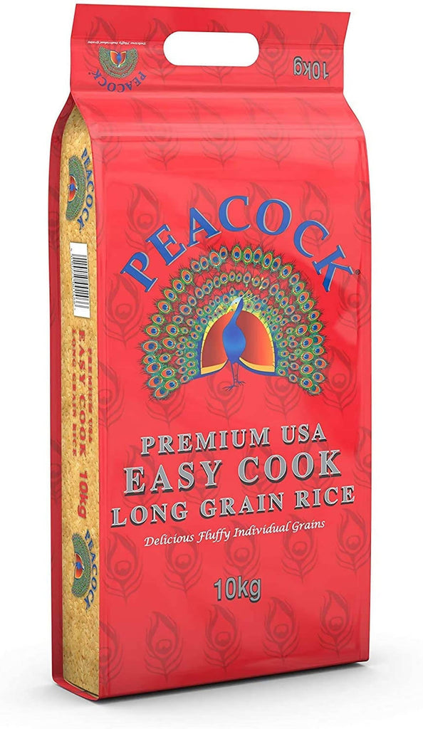 Peacock Premium USA Easy Cook Long Grain Rice, 10kg