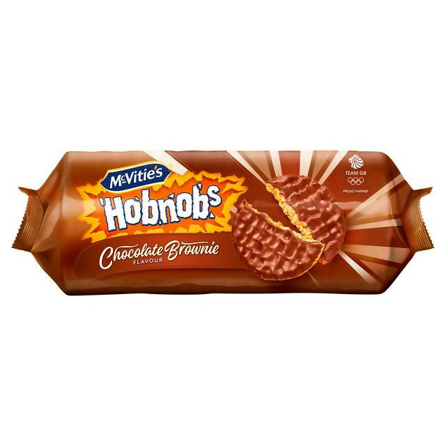 McVitie's Hobnobs Chocolate Brownie Flavour 262g Biscuit barrel Sainsburys   