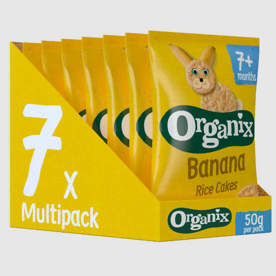 Organix Banana Baby Rice Cakes Case (7x50g) Banana Baby Rice Cakes McGrocer Direct   