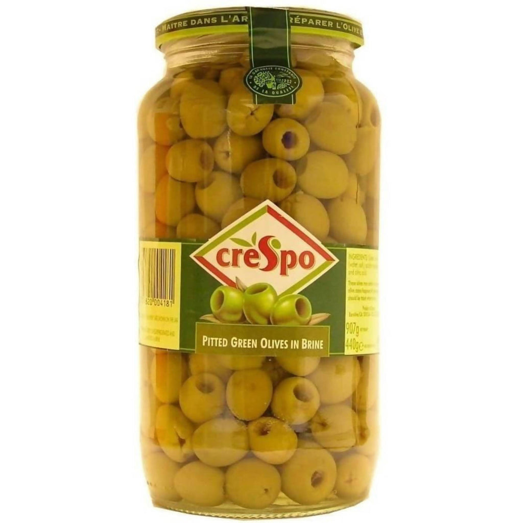 Crespo Green Pitted Olives, 2 X 907g