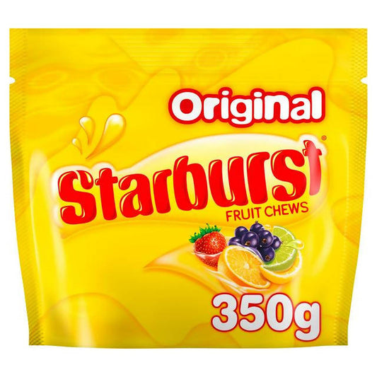 Starburst Original Fruit Chews Sweets More to Share Pouch Bag 350g sweets Sainsburys   