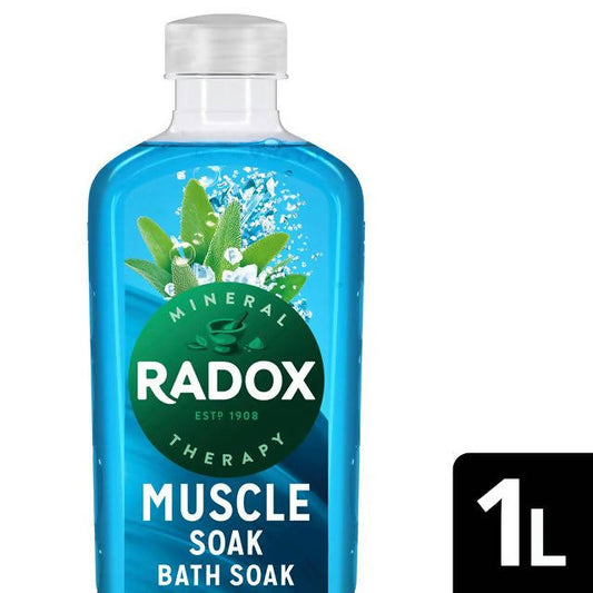 Radox Muscle Soak Bath Soak Clary Sage & Sea Minerals 1L Bath Sainsburys   