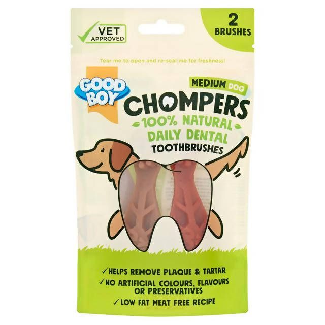 Good Boy Natural Dental Toothbrushes Medium Dog Treats x2 70g Dog chews Sainsburys   