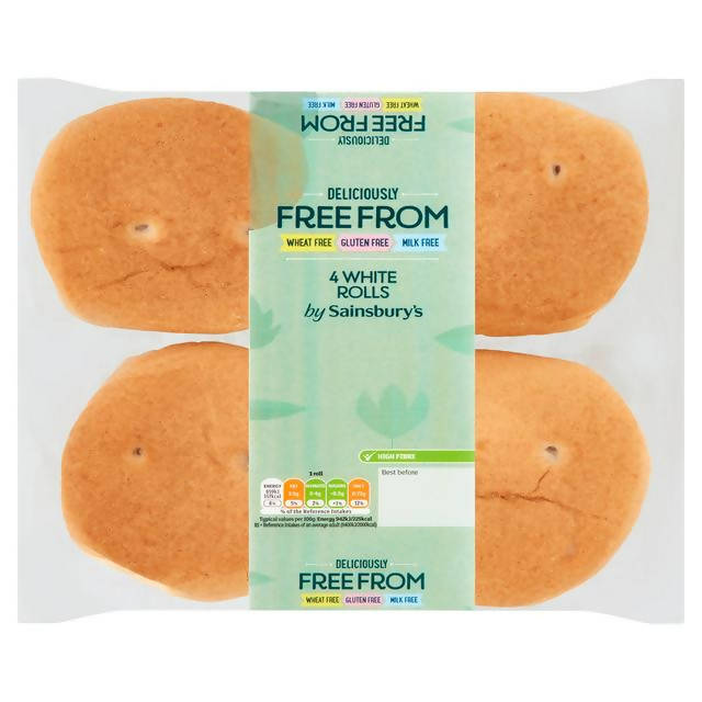 Sainsbury's Deliciously Free From White Round Rolls 300g