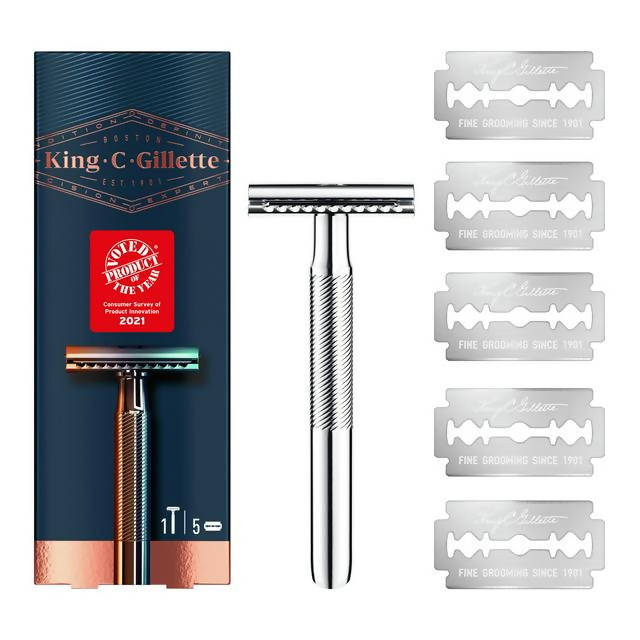 King C Gillette Men’s Double Edge Safety Razor Blades x5