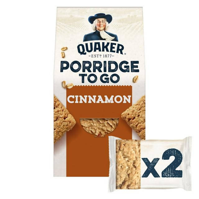 Quaker Porridge To Go Cinnamon Breakfast Bars 2x55g