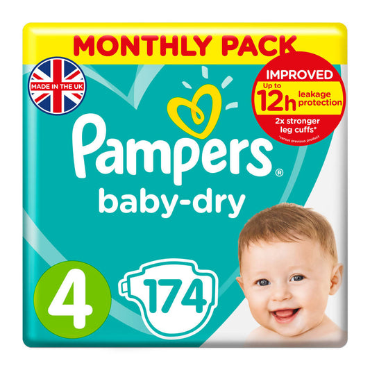 Pampers Baby Dry Size 4, 3 x 58 Pack Nappies & Wipes Costco UK   