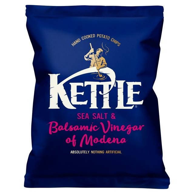 Kettle Chips Sea Salt & Balsamic Vinegar Crisps 40g gluten free Sainsburys   