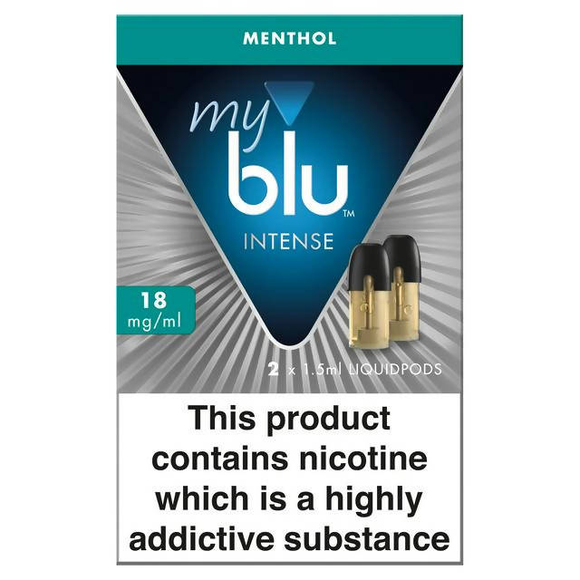 My Blu Intense Liquidpods Menthol Refill 18mg smoking control Sainsburys   