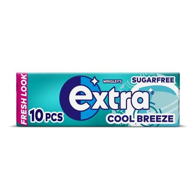 Extra Cool Breeze Chewing Gum Sugar Free 10 Pieces 14g - McGrocer