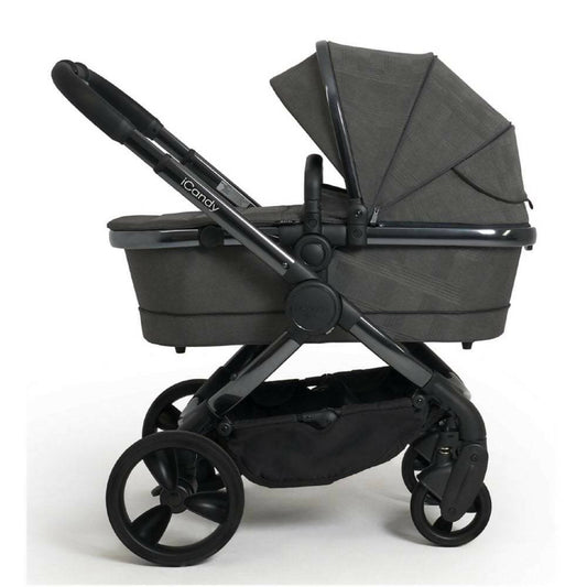 iCandy Peach Stroller and Carrycot - Phantom / Dark Grey Check Stroller and Carrycot McGrocer Direct   