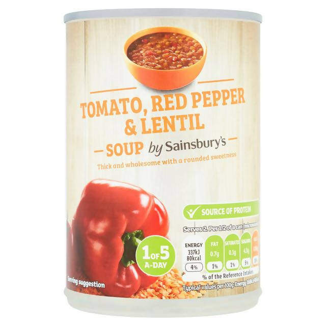 Sainsbury's Tomato Red Pepper & Lentil Soup 400g - McGrocer