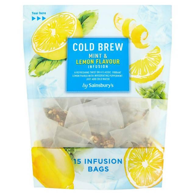 Sainsbury's Mint Lemonade Cold Brew Tea Bags x15 45g All tea Sainsburys   