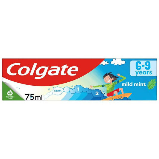 Colgate Big Kids Smiles 6+ years Mild Mint Toothpaste 75ml kids dental care Sainsburys   