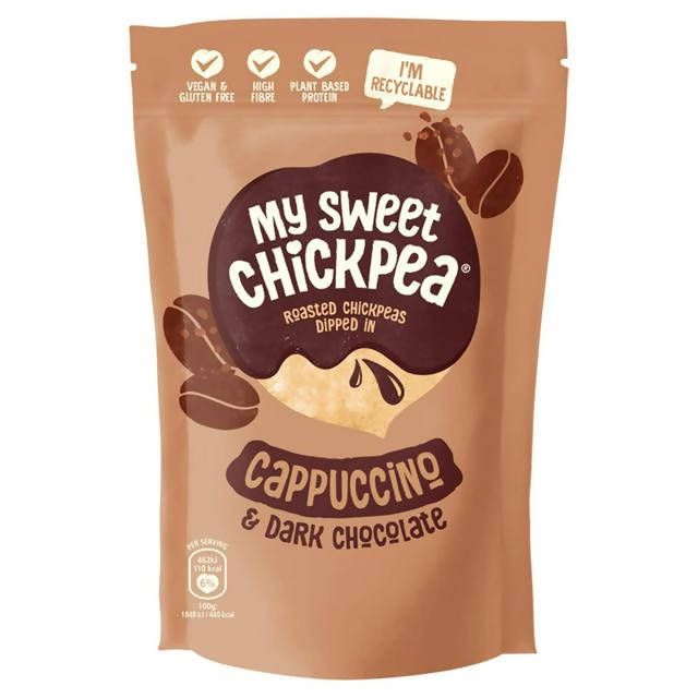 My Sweet Chickpea Cappuccino & Dark Chocolate Roasted Chickpeas 100g Chocolate pouches & bags Sainsburys   