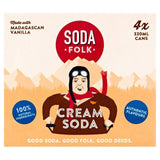 Soda Folk Cream Soda 4 x 330ml Adult soft drinks Sainsburys   