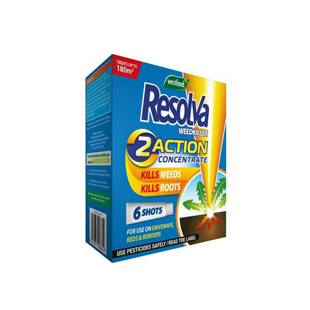 Resolva Weedkiller 2 Action Concentrate Liquid Shots 6 Tube Garden & outdoor Sainsburys   