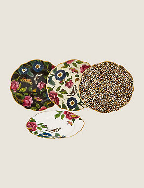 Set of 4 Creatures of Curiosity Side Plates Tableware & Kitchen Accessories M&S   