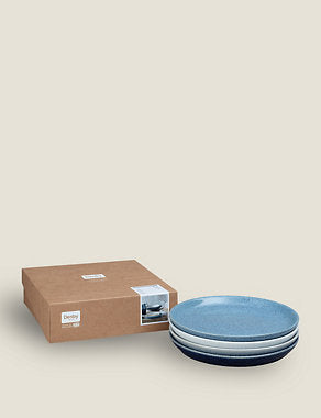 Set of 4 Studio Blue Dinner Plates Tableware & Kitchen Accessories M&S   
