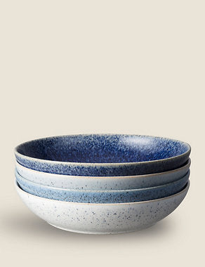 Set of 4 Studio Blue Pasta Bowls Tableware & Kitchen Accessories M&S   