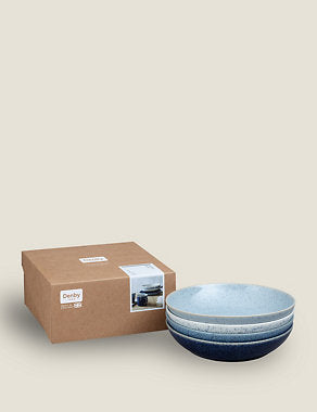 Set of 4 Studio Blue Pasta Bowls Tableware & Kitchen Accessories M&S   