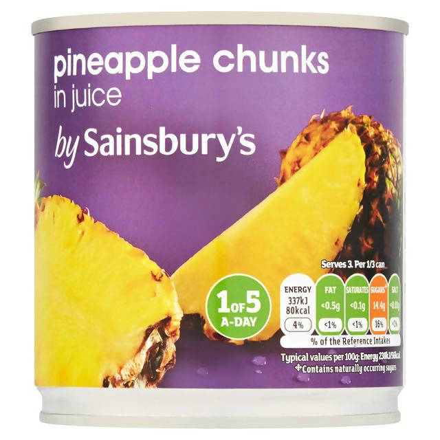 Sainsbury's Pineapple Chunks in Fruit Juice 432g