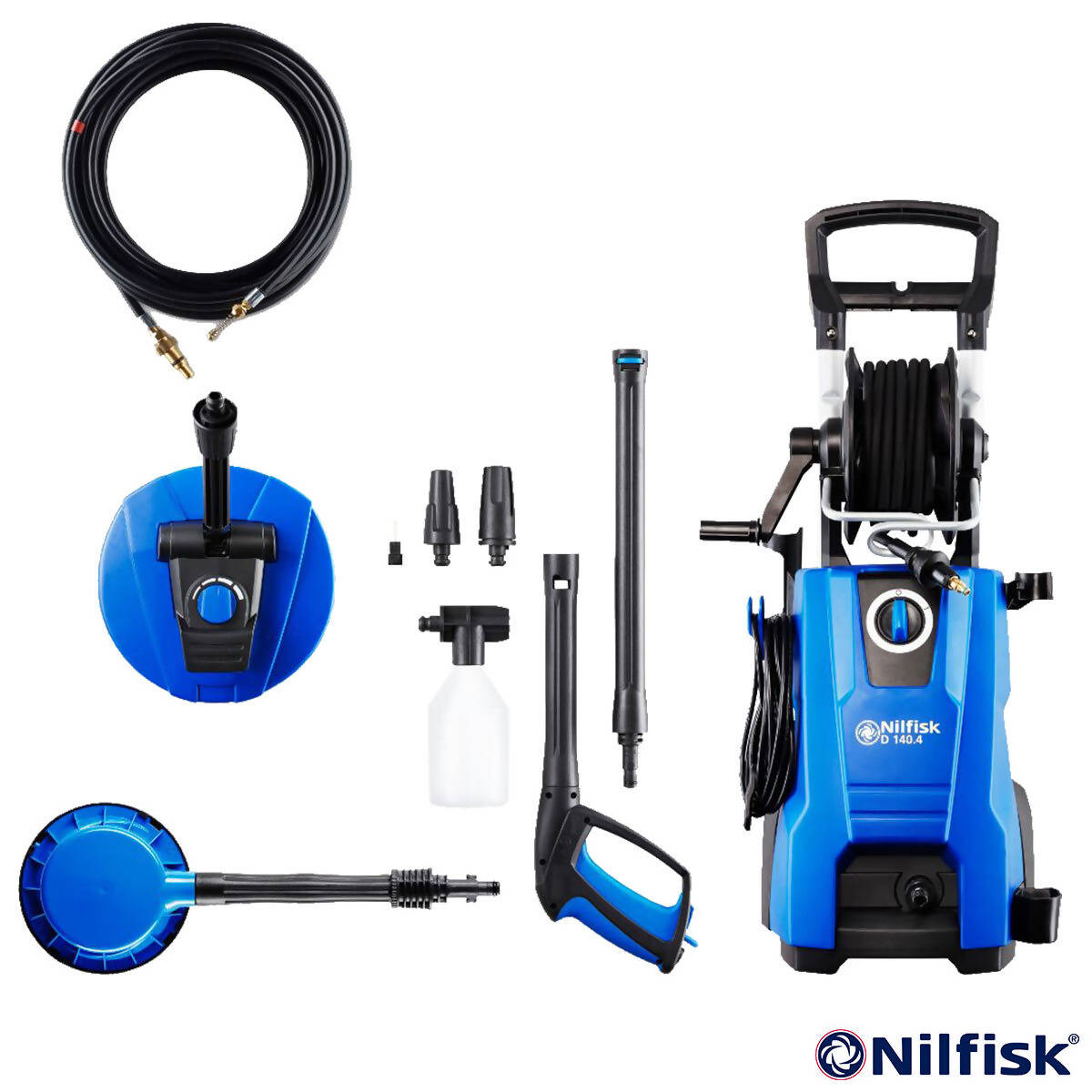 Nilfisk D140.4-9 Maintenance X-Tra Pressure Washer with Patio Cleaner, Drain Cleaner and Rotary Brush Garden Power Tools Costco UK   
