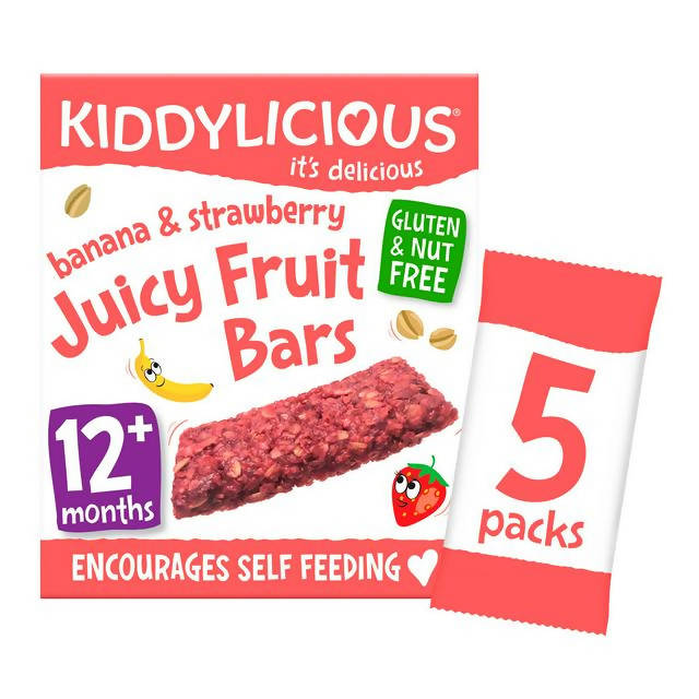 Kiddylicious Banana & Strawberry Juicy Fruit Bars 5x20g GOODS Sainsburys   