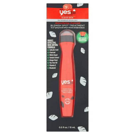 Yes To Tomatoes Clear Skin Detoxifying Charcoal Blemish Spot Treatment 15ml Acne & problem skin Sainsburys   
