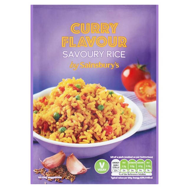 Sainsbury's Savoury Rice, Curry 105g Microwave rice Sainsburys   